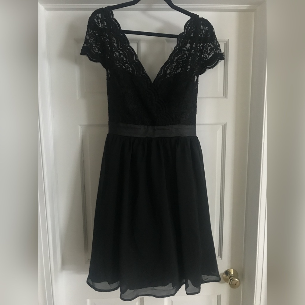 Black plus-size cocktail dress
